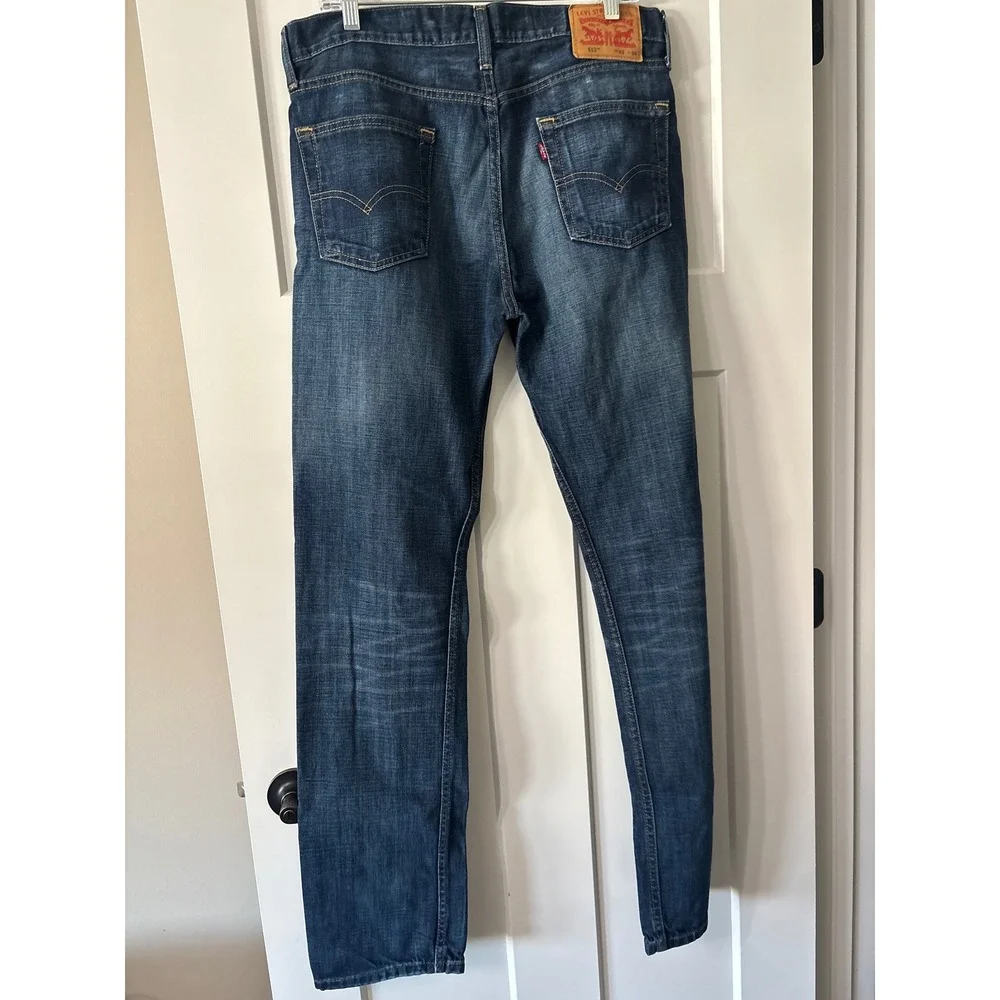 Levis 513 Slim Straight Jeans Mens 33x34 Medium Wash Blue Denim Pants